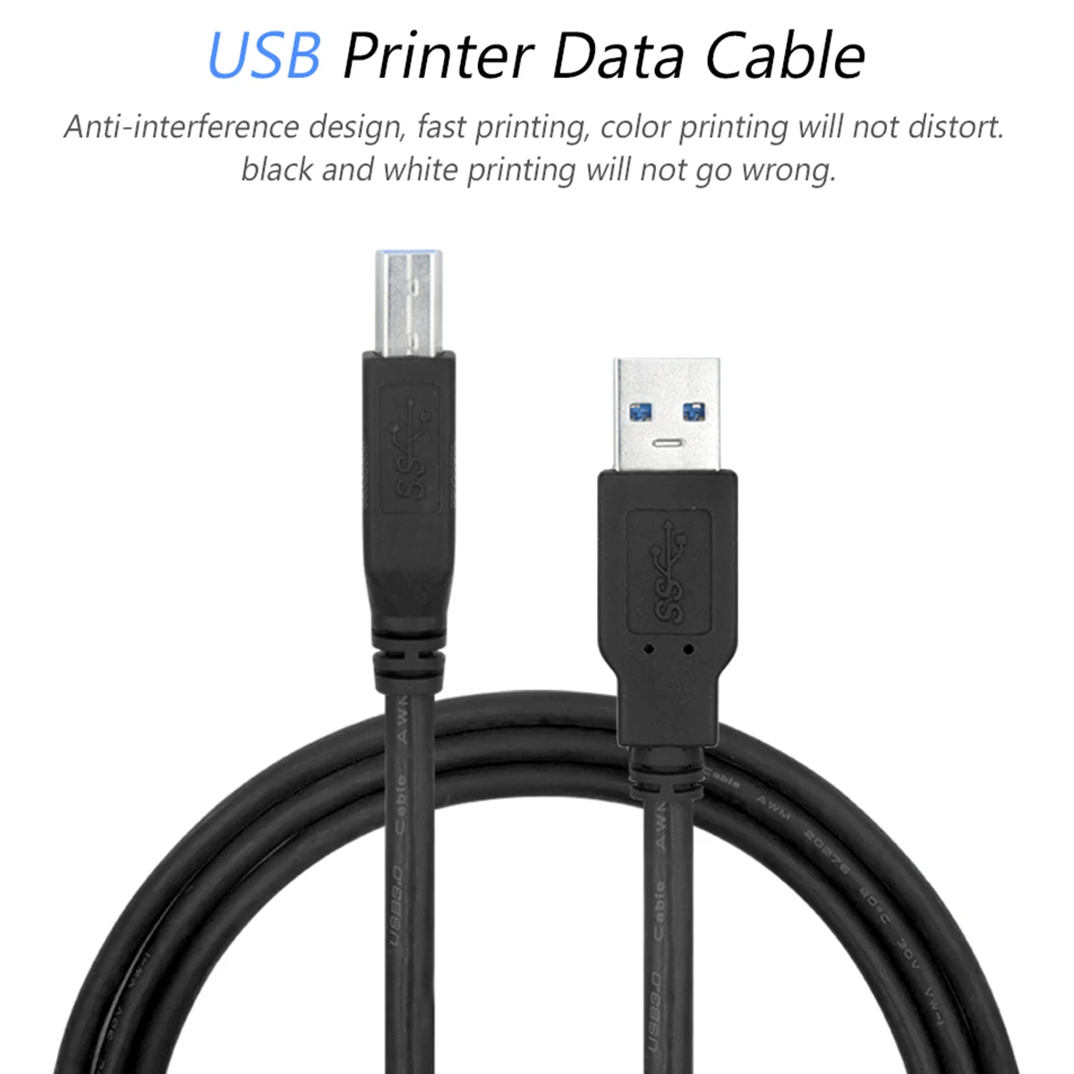 SOONHUA 4 шт. кабель USB для принтера 3,0 кабель для передачи данных Высокоскоростной 5 Гбит/с кабель для передачи данных
