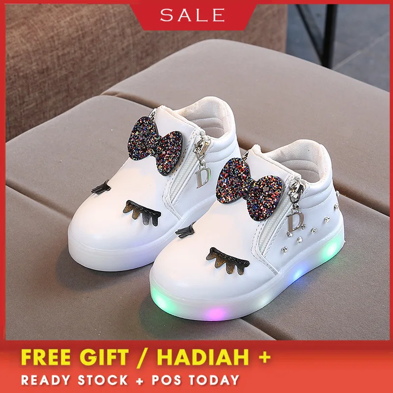 

Glowing Led Shoes For Girls Spring Autumn Basket Led Children Lighting Shoes Fashion Luminous Baby Kids Sneaker Flat SEXE001