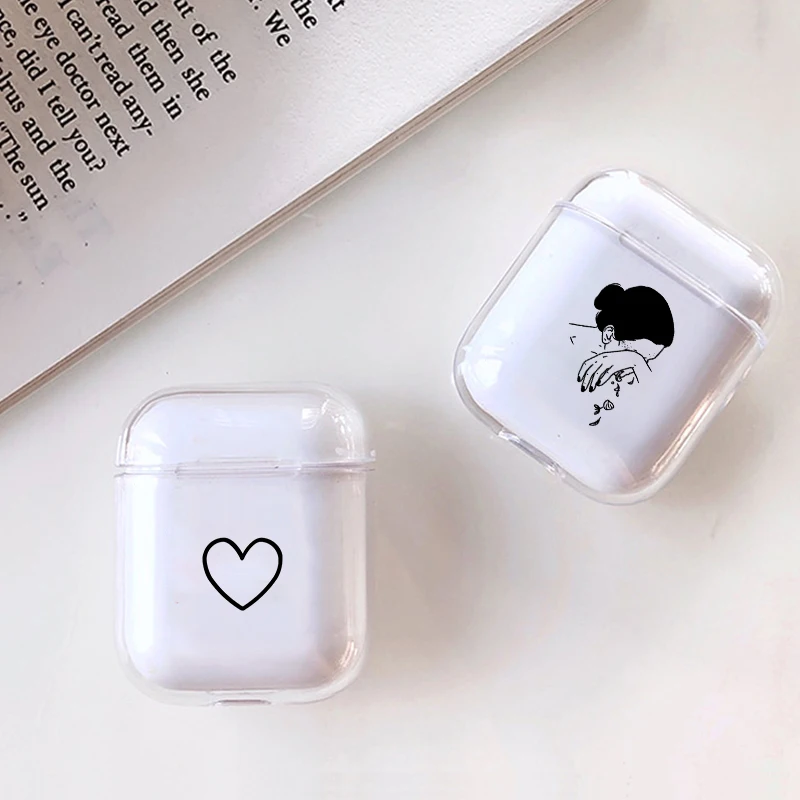 Милый чехол для Apple airpods Чехол стиле «граффити» из мультфильма; фигурку Bluetooth наушники чехол для Airpods1 2 наушников Чистый Мягкий чехол