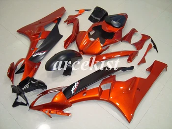 

4 Gifts New ABS Injection Mold Motorcycle Full Fairings Kit Fit For YAMAHA YZF-R6 2006 2007 R6 06 07 bodywork set Orange black