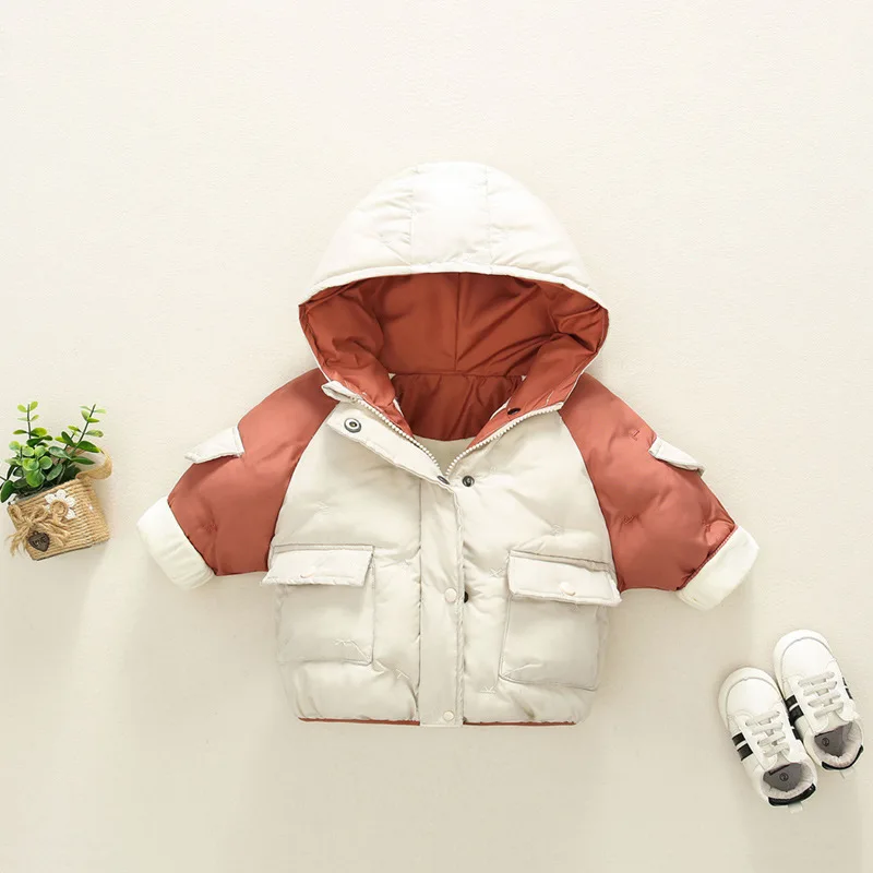 Male Baby Cotton Overcoat 0 a 1-3 Years Old Winter INS Online Celebrity Infant Fashion Clothing Cotton-padded Jacket Children Fa