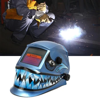 

Welding Helmet Welding Mask Darkening Welding Solar Grinding Auto Shark Blue
