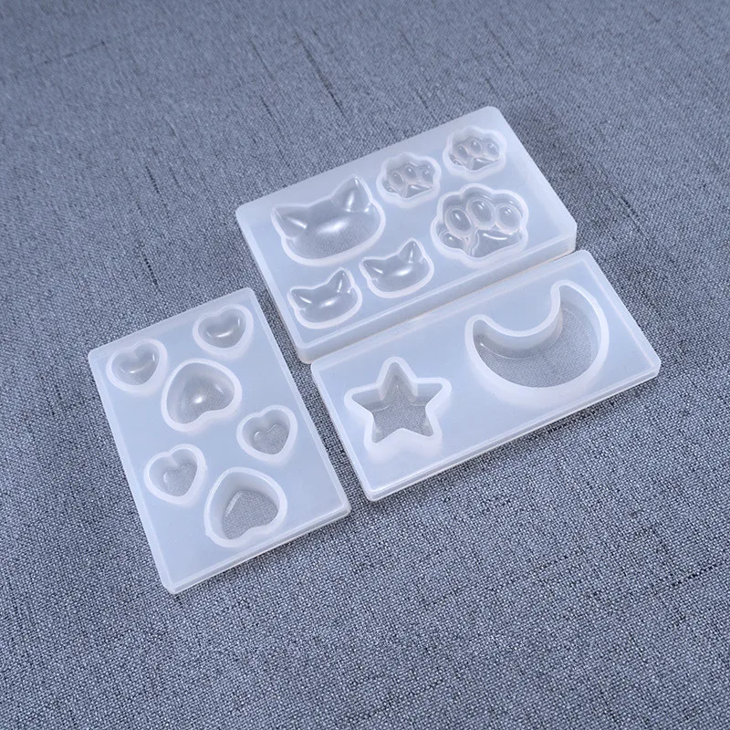 1Pcs DIY Resin Pendant Necklace Mold Molds Cat Claw Moon Star Heart Liquid Silicone | Украшения и аксессуары