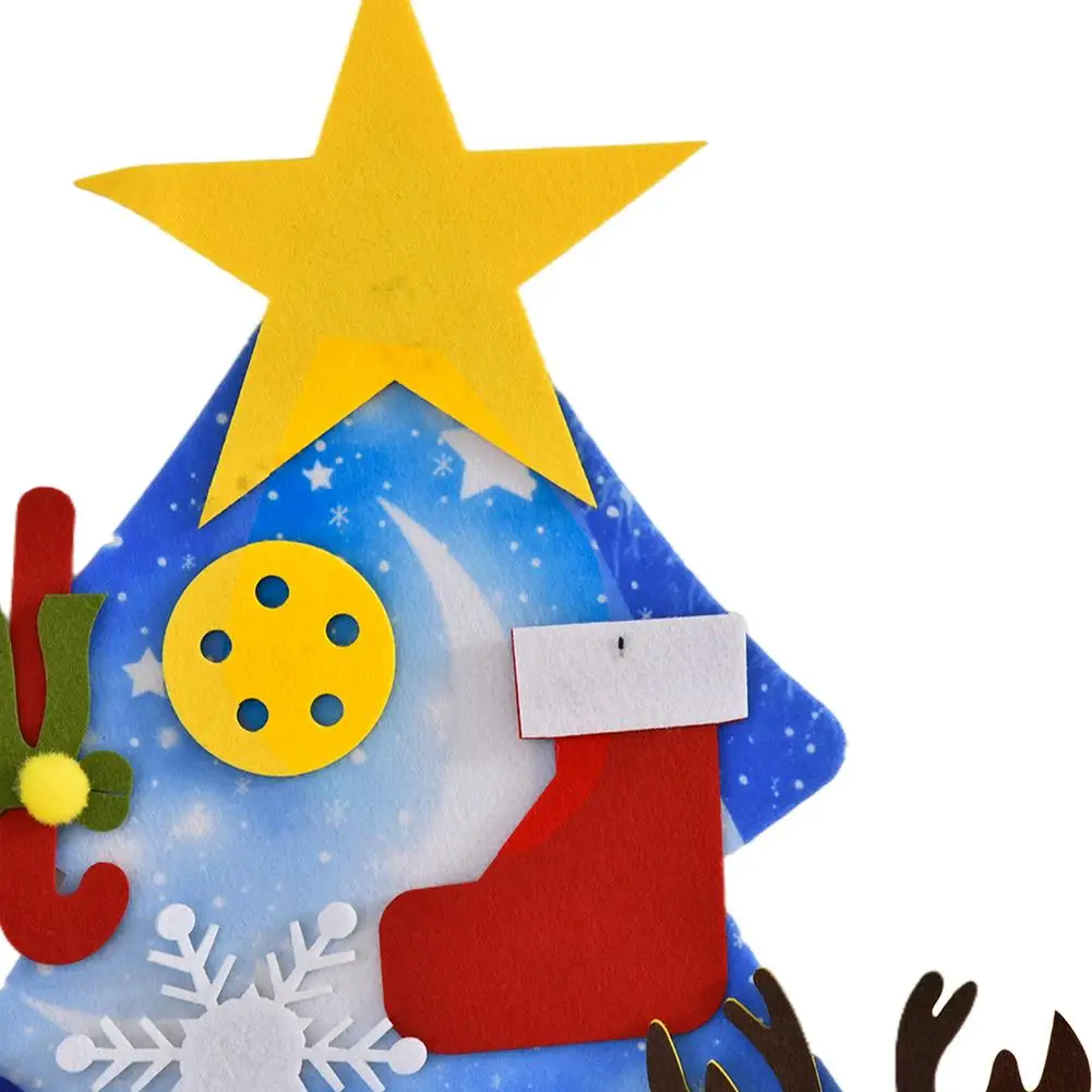 クリスマスツリー Diy フェルトクリスマスツリー クリスマスオーナメント 面ファスナー Diy クリスマスツリー 95cm 布製フェルト 飾り 壁掛け タペストリー 手作り クリスマス デコレーション 幼稚園 保育園 知育おもちゃ 送料無料 Saddleback Leather Aerwo Diy