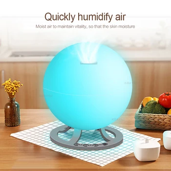 

Globe shape Ultrasonic Air Humidifier 600ml Aroma Essential Oil Diffuser LED light air purifier aromatherapy diffusers in home