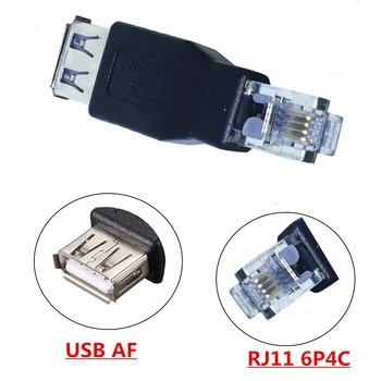 

USB FEMALE RJ11 RJ12 4PIN NETWORK ADAPTER CONVERTER PHONE JACK AF 6P4C