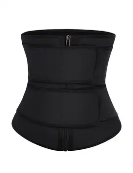 

Feelingirl Latex Double Belt Waist Trainer with 7 Steel Bones Plus Size Sauna Sweat Slimming Belt Logo Customization Body Shaper