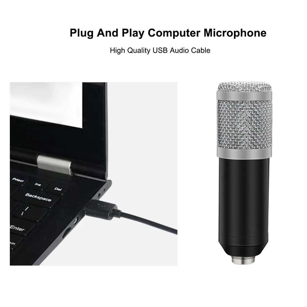 192 кГц/24 бит комплекты микрофона USB BM800 для компьютера караоке звукозаписи в