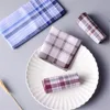 1pc Square Plaid Stripe Handkerchiefs Men Classic Vintage Pocket Pocket Cotton Towel For Wedding Party 38*38cm Random Color New ► Photo 3/6