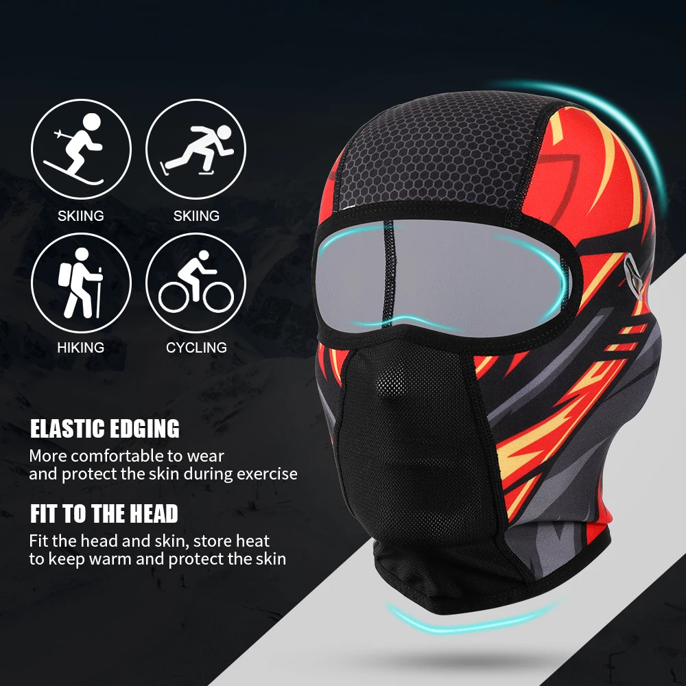 Motocicleta Full Face Fleece Mask para homens