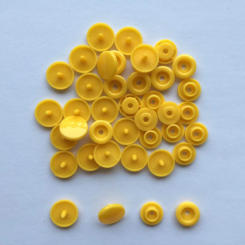 Description Picture 4 of item50 Sets Round Snaps Buttons For Bib T5 Plastic Press Button Fastener Snap For Clothes Accessories DIY Crafts 24Colors