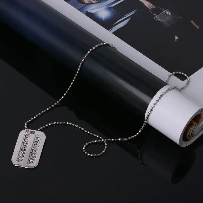 

X-Men Wolverine James Logan Army Military Metal Pendant Dog Tag Chain Necklace CORD