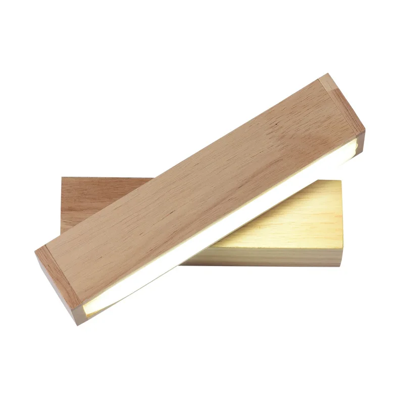

Nordic Solid Wood Led Wall Lamp With Button Switch Rocker Rotation Bedroom Led Wall Light Bedside Creative Wholesale