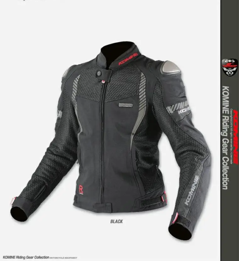 

New KOMINE JK089 3D Breathable Mesh Titanium Riding High Performance Drop Protection Protective Clothing Motorcycle Jacket 1