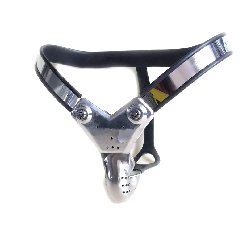 Black EMCC stainless steel chastitybelt panties with anal plug cock cage sex toys for men bdsm bondage metal chastity belt 1