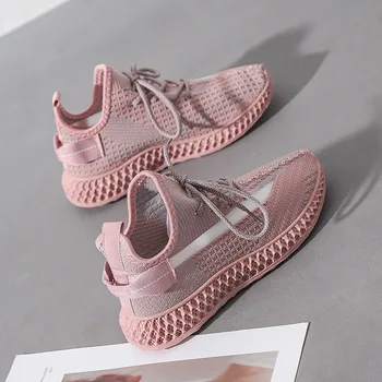 

Sneakers Women Shoes Women 's 2020 Season Breathable Versatile Flying Woven Mesh Shoes Sports Running Women 's Shoes Casual Low