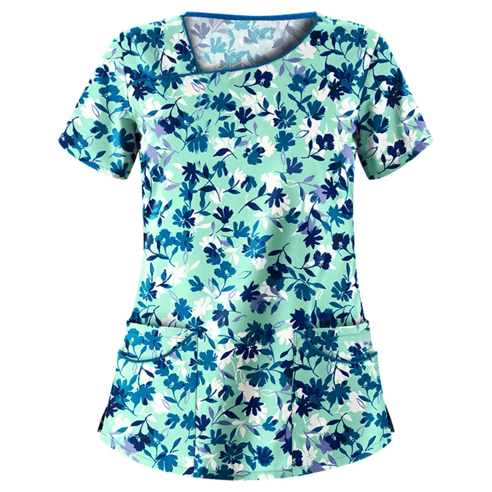 Women Fashion Short Sleeve V-neck Neck Tops Working Uniform Blouse Shirt Pet Scrubs Costume plus size Медицинская Одежда |