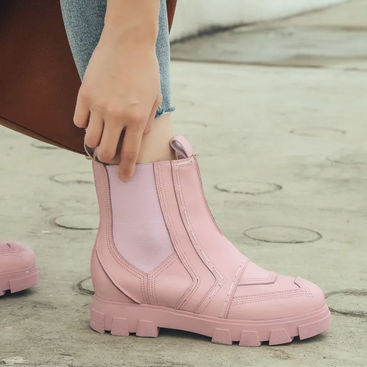 

Tanariya New Arrival Shoes woman Boots women Autumn and winter 2019 waterproof platform female cow leather boots