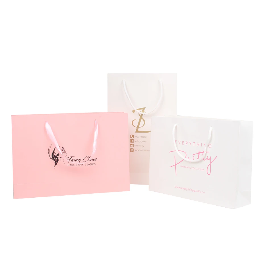 Таможня напечатала крафт бумажный мешок одежды волосы парик пряди покупок