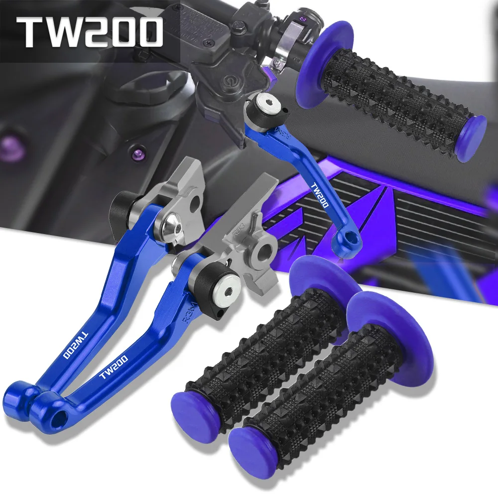 FOR YAMAHA TW200 2000 2001 2002 2003 2004 2005 2006 2007 Dirt Bike Motorcycles Handle grips handlebar grip &amp Brake Clutch Lever |