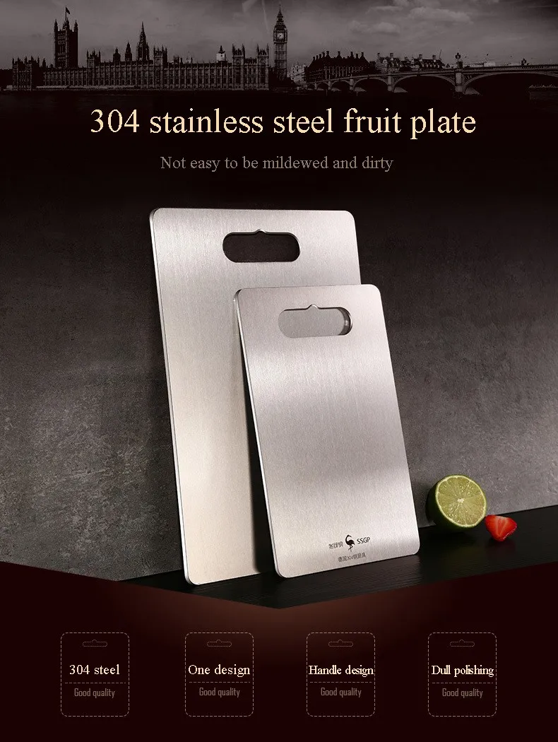 304 Stainless Steel Cutting Board Home Kitchen Rectangular Board Sterile Mildew Proof Fruit Vegetable Meat Chopping Board 6 304 Stainless Steel Cutting Board Home Kitchen Rectangular Board Sterile Mildew Proof Fruit Vegetable Meat Chopping Board 6
