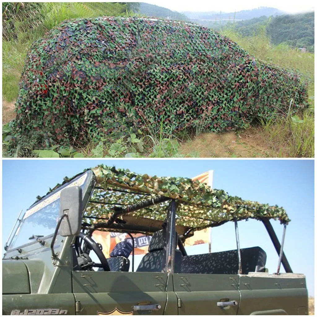 Woodland Camo Tent Camping Military Hunting Camouflage Net Cover Sun Shelter Tent Sun Shade Hunting Camo Netting Covers