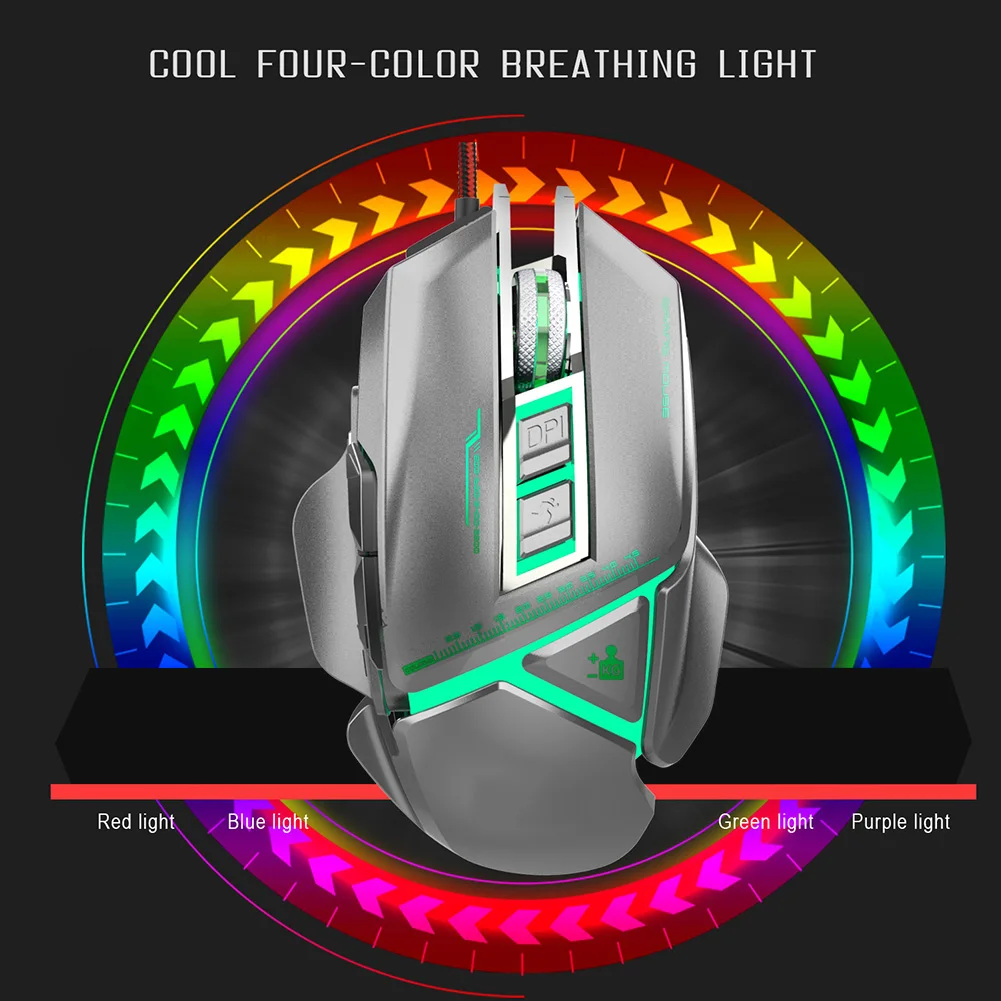 Проводная RGB игровая Мышь 6/11/7-ми программируемых кнопок 3200 Точек на дюйм Регулируемая игровая Мышь с противопожарный кнопочный ноутбук Профессиональный геймер