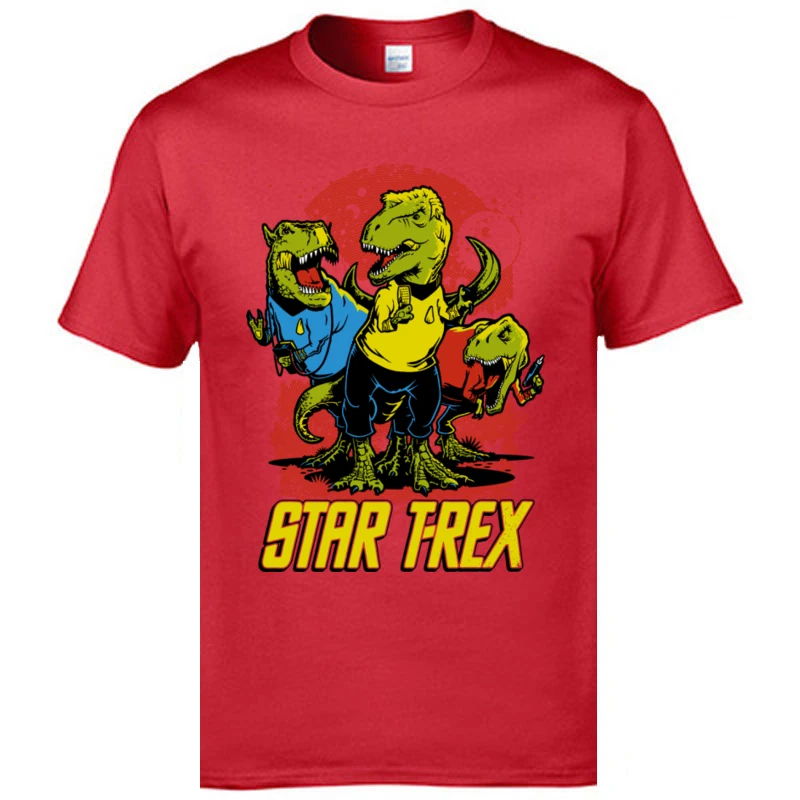  Men's Tshirts Star_T-Rex_1_8910 Casual Tops Shirts 100% Cotton Fabric Round Neck Short Sleeve Summer Sweatshirts Mother Day Star_T-Rex_1_8910 red