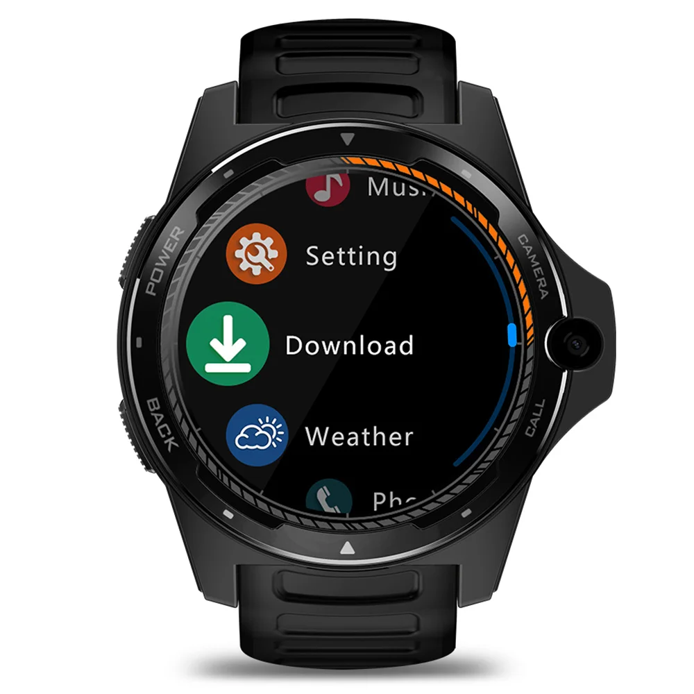 Смарт-часы Zeblaze THOR 5 мужские Bluetooth 4,0 Двойная система 2 ГБ+ 16 Гб 1,3" AMOLED экран 454* 454px 8.0MP камера gps WiFi умные часы