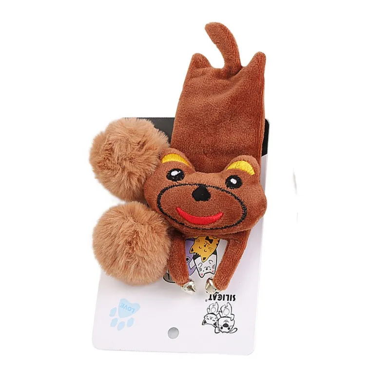 Bear With Bell Ball Игрушка для сборки домашних животных, набор для кошек, многоцветное плюшевое животное, куклы и пенопластовый мяч/мяч колокольчика, Интерактивная игрушка для упражнений для домашних животных - Цвет: Bear With Bell Ball