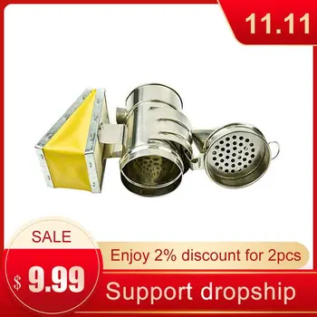 

Bee Smoker Transmitter Kit Beekeeper Essential Tool Stainless Steel Manual Beekeeping Household Equipment Hive Smoke Sprayer