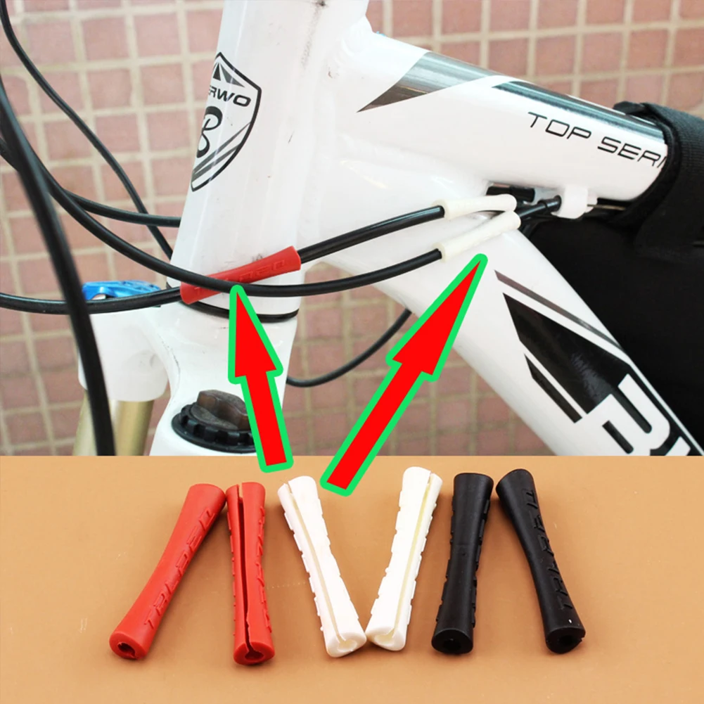 4pcs/lot Bicycle Bike Brake Line Pipe Rubber Cover Derailleur Shift Cable Cap Guard Pipe Covers