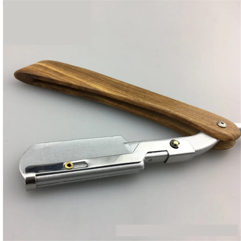 Rosewood Razor double-sided Knife Holder Razor high-grade Wooden Handle Razor Antique Black Folding Shaving Knife G1106