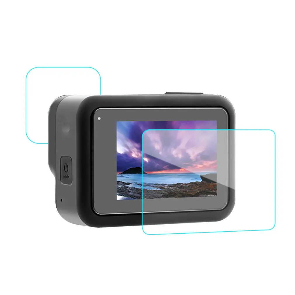 Закаленное стекло протектор экрана для Gopro 8 черная спортивная защита для экрана камеры пленка закаленное стекло аксессуары для камеры