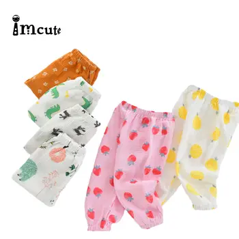 

Imcute 4PCS/LOT Prevent Mosquitoes Newborn Pants Cartoon four seasons Baby Cotton Soft Girl Pants Baby Boy trousers Pants 0-24M
