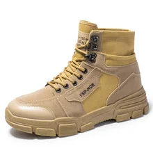 Мужские ботинки г. Новая зимняя обувь на шнуровке парусиновая короткая плюшевая Высокая уличная Мужская обувь нескользящие мужские зимние кроссовки на меху