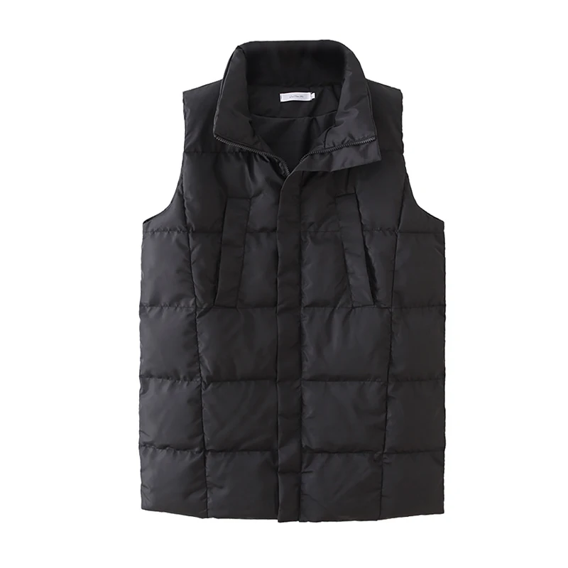 New Women Plus Size XL-5XL Winter Padded Vest Sleeveless Jacket Pocket Coat Waistcoat Turn Down Collar White Warm Thick Vests