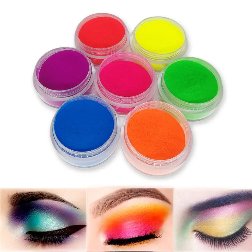 

7pcs/set Matte Eye Shadow Palette Cosmetic Makeup Neon Color nails Loose Makeup Eyes Pigment Powder Comestic Single Eye Shadow