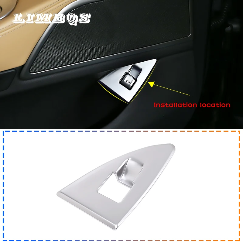 

Tailgate Switch Cover For BMW 7 Series G11 G12 2016-2019 Car Rear tail Door ABS Matte Chrome window Trim 730li 740li 750li