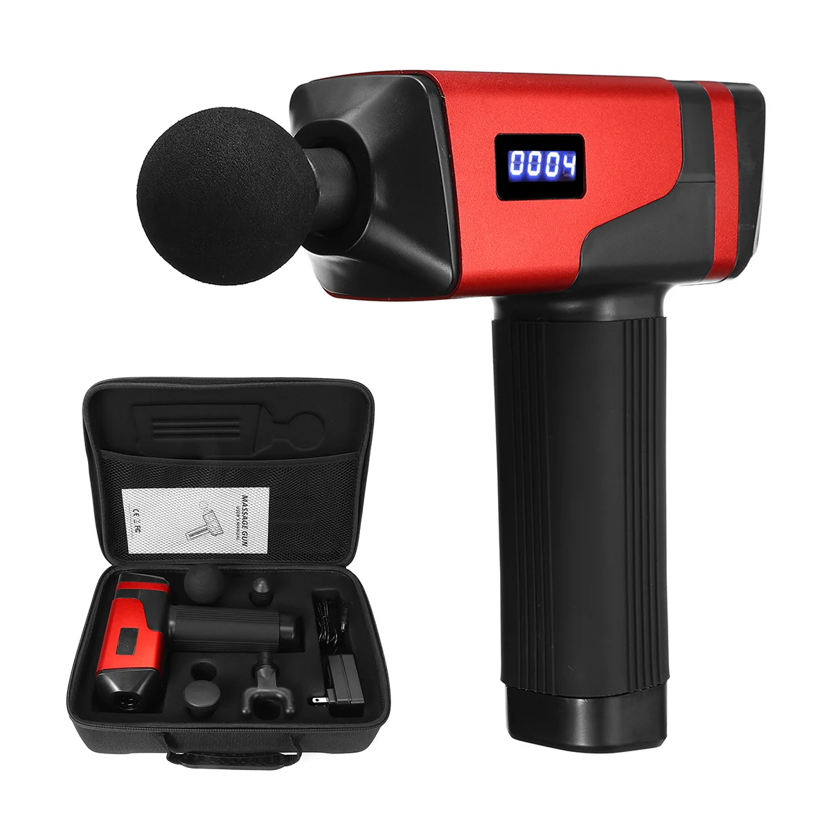 

Massage Gun Muscle Massager Deep Tissue Massager Therapy Gun Body Slimming Shaping Exercising Muscle Pain Relief LCD Display
