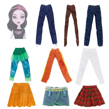 

Wholesale Mixed 5 pcs Pants Bottom Skirt Trousers Stocking Dress Clothes Accessories for Monster High Doll Accessories Lot Style