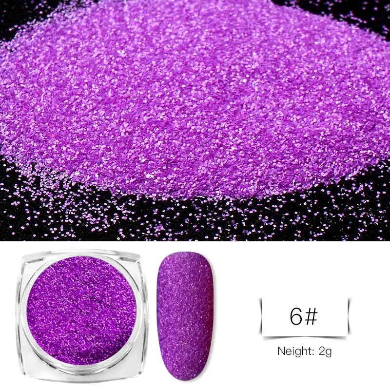 HHJ72258 1 коробка блеск для ногтей Порошковая голографическая Лазерная лак для ногтей мерцающие пыль градиент блестящие, для дизайна ногтей украшения маникюра - Цвет: HHJ72258