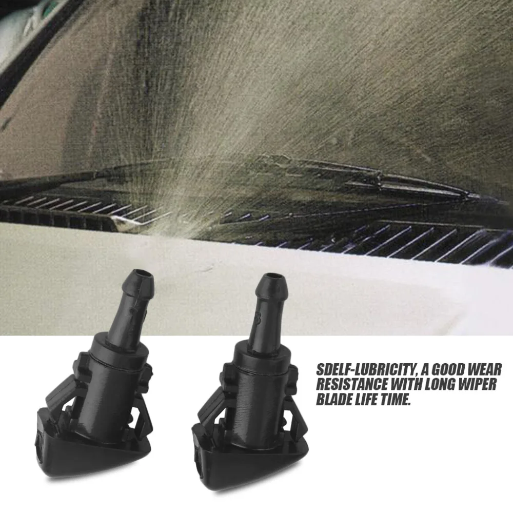 X AUTOHAUX 2pcs Black Plastic Front Windshield Wiper Nozzles 3W7Z17603AA for Ford Expedition