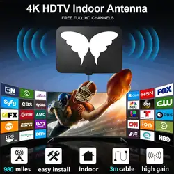 Цифровая ТВ антенна 980 Miles HD tv Крытый с усилителем HD tv Surf усилитель сигнала подходит для 720p 1080i 1080 p/ATSC