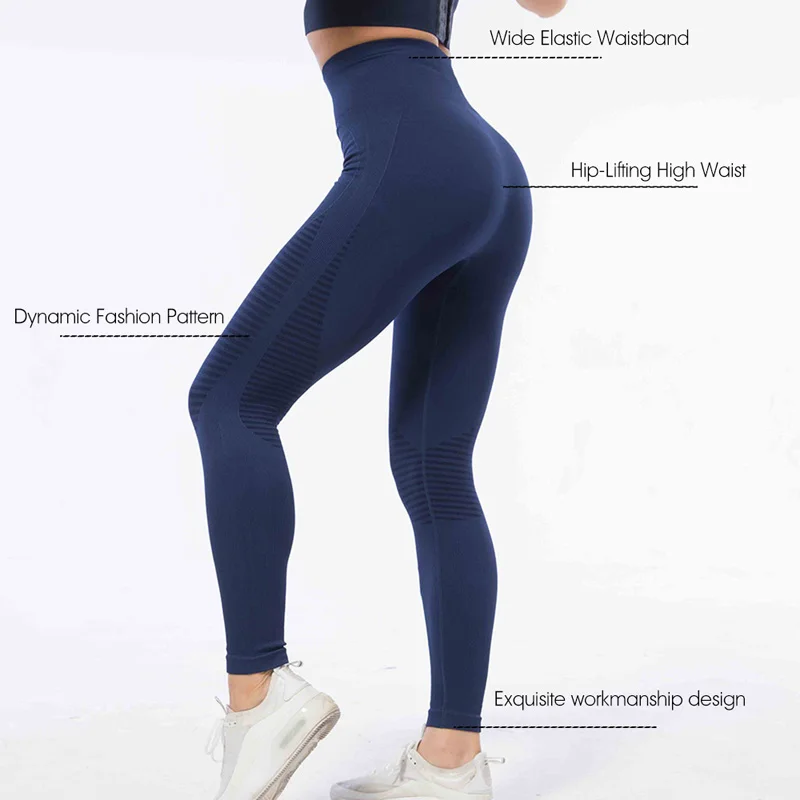 Sfit штаны для йоги для женщин, штаны для йоги с высокой талией, леггинсы для тренировки с контролем живота, одноцветные Бесшовные Спортивные штаны Mujer