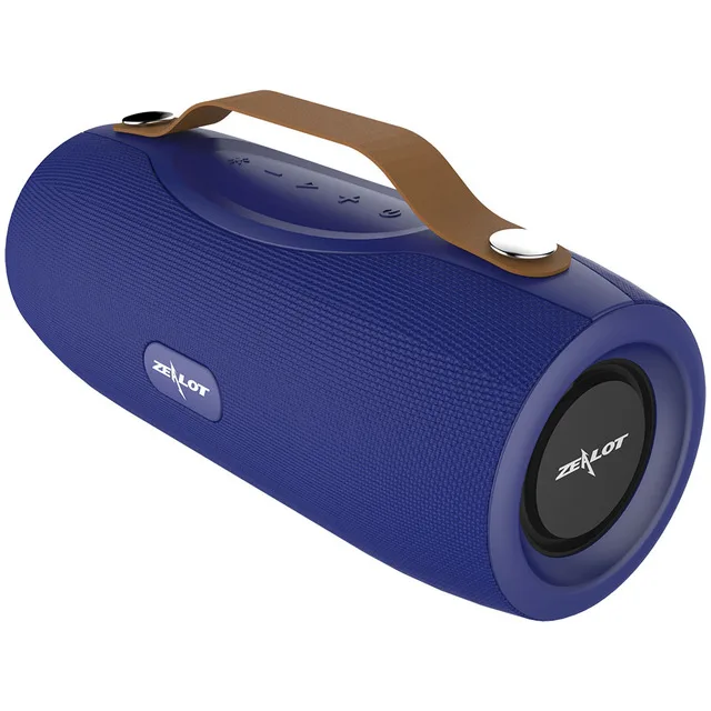 Zealot S29 Bluetooth динамик с fm-радио Портативная колонка беспроводной динамик power Bank+ фонарик, поддержка TF карты, usb накопитель - Цвет: blue
