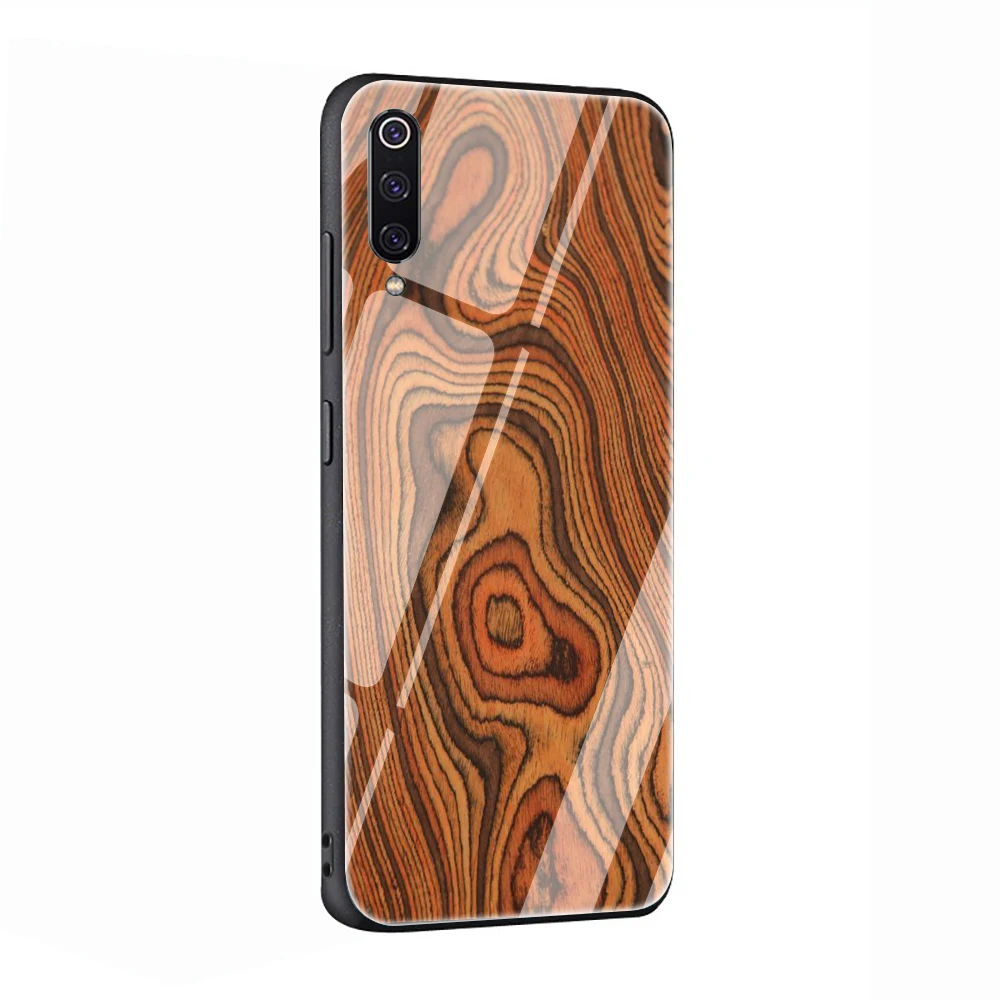 EWAU дерево зерна закаленное стекло чехол для телефона для Xiaomi mi A1 A2 8 9 Красный mi 4X 6A Note 5 6 7 Pro Pocophone F1 - Цвет: G9