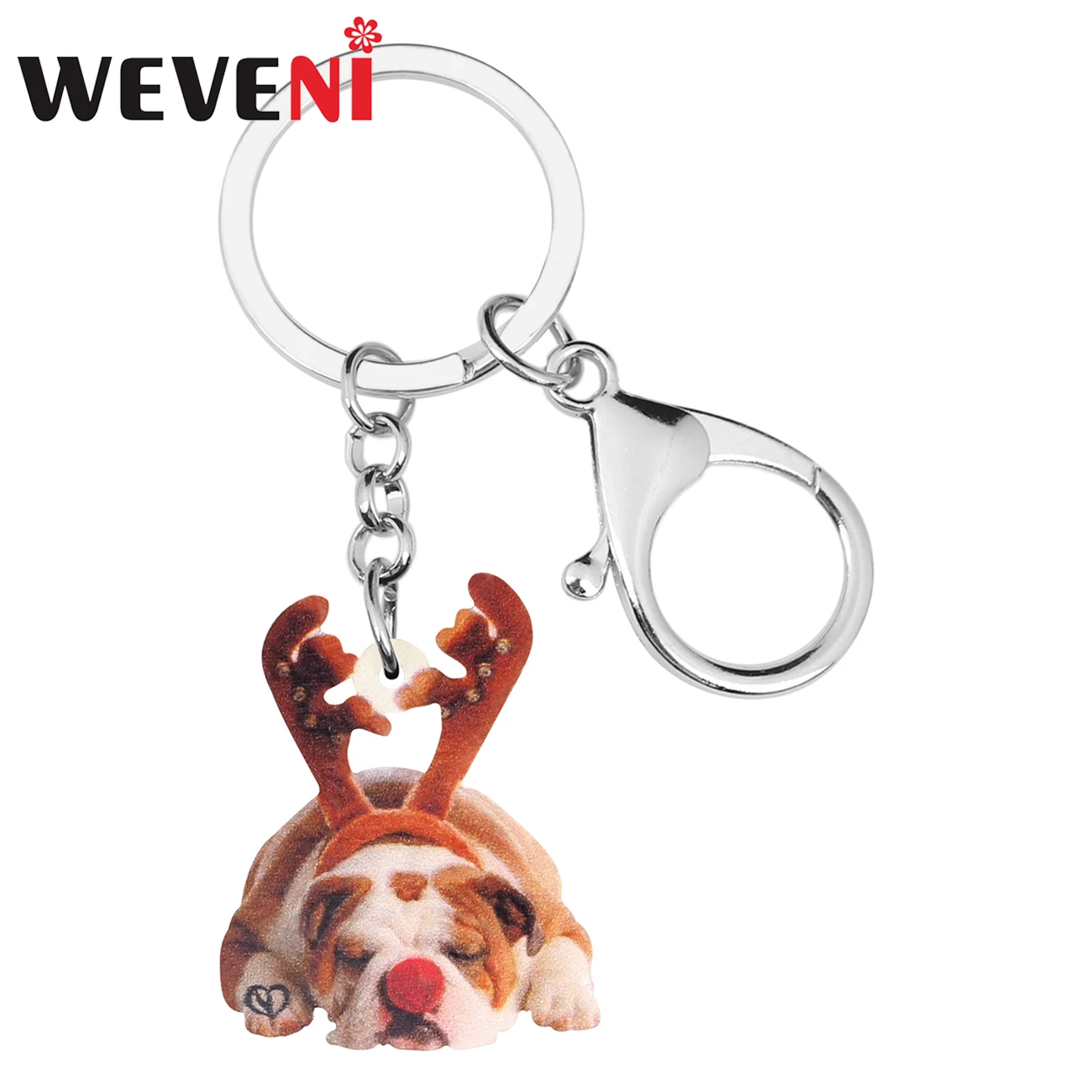 Акриловый Рождественский кошелек WEVENI с изображением оленьих рогов бульдогов
