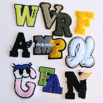 

Cartoon Decorative Arabic numerals English letters icon Applique Embroidered Patches For DIY Iron on Patch badges on a backpack