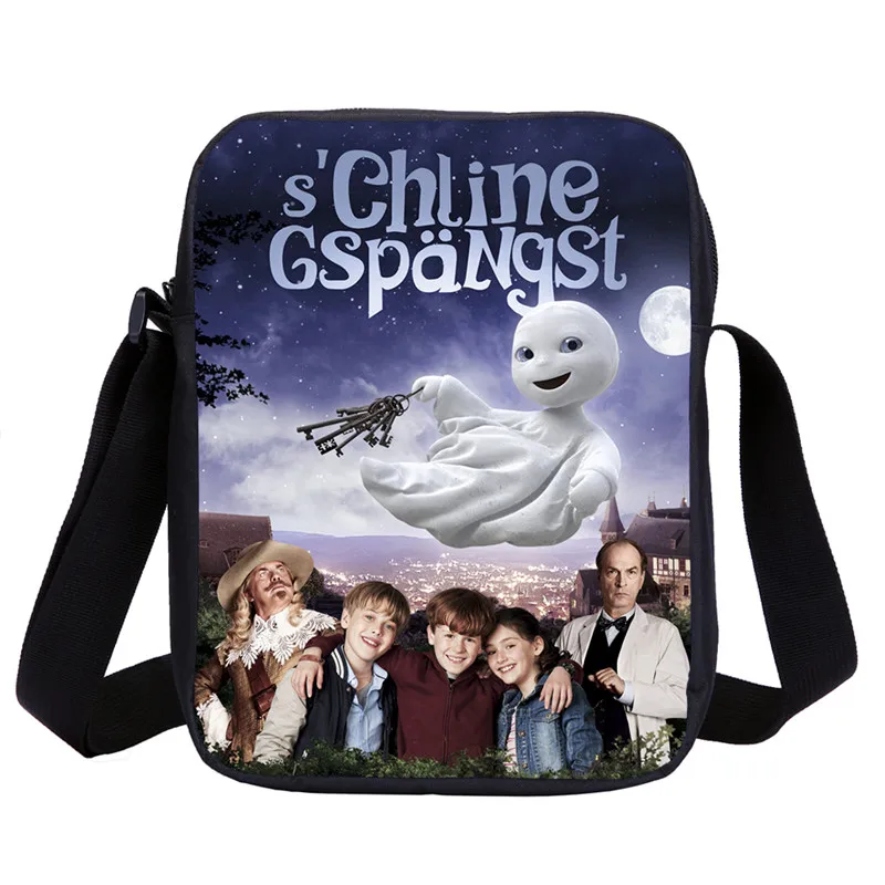 Mini Messenger Bags Boys Girls Cute Funny The Little Ghost Letter 3D Printing Crossbody Bags Kids Sling Bags Handbags Sac A Main